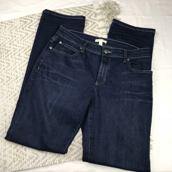 Eileen Fisher Straight Leg Dark Wash Jeans - Picture 3 of 8